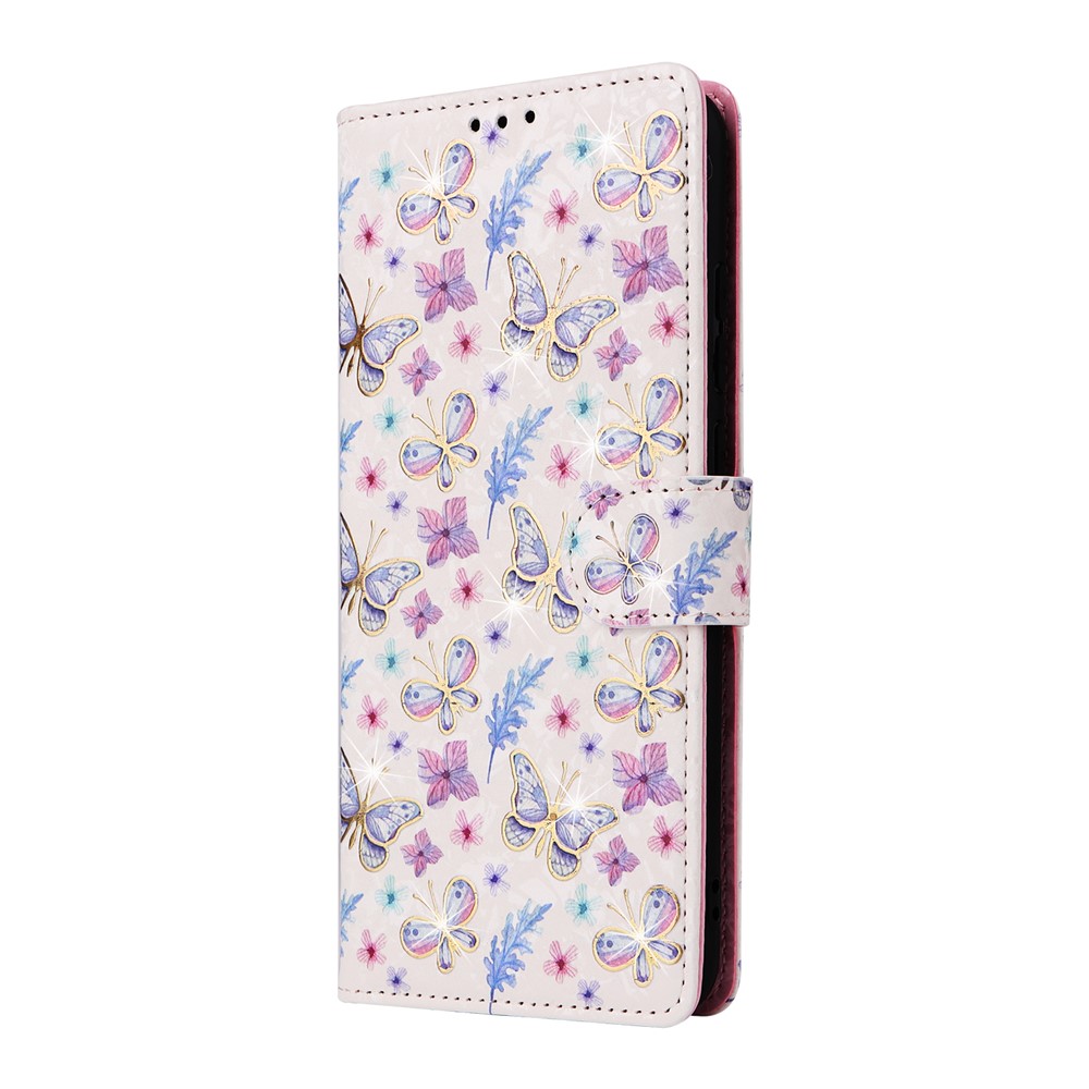  Samsung Galaxy A07 Fodral RFID Läder Fjärilar / Blommor