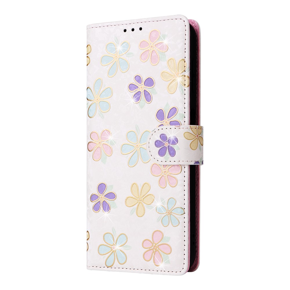  Samsung Galaxy A17 Fodral RFID Läder Färgglada Blommor