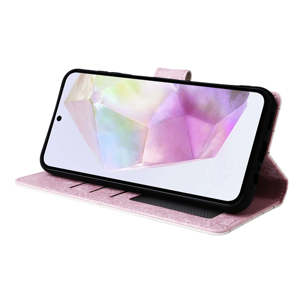  Samsung Galaxy A17 Fodral RFID Läder Små Blommor