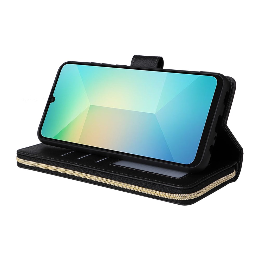  Samsung Galaxy A07 Fodral Multifunktionellt Läder Svart