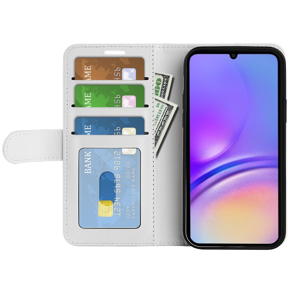  Samsung Galaxy A07 Fodral Crazy Horse Läder Vit