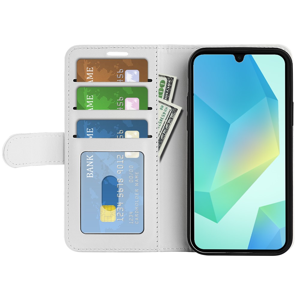  Samsung Galaxy A17 Fodral Crazy Horse Läder Vit