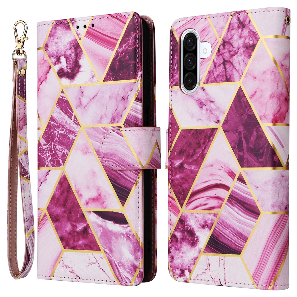  Samsung Galaxy A17 / A26 Fodral Läder Marmor Lila