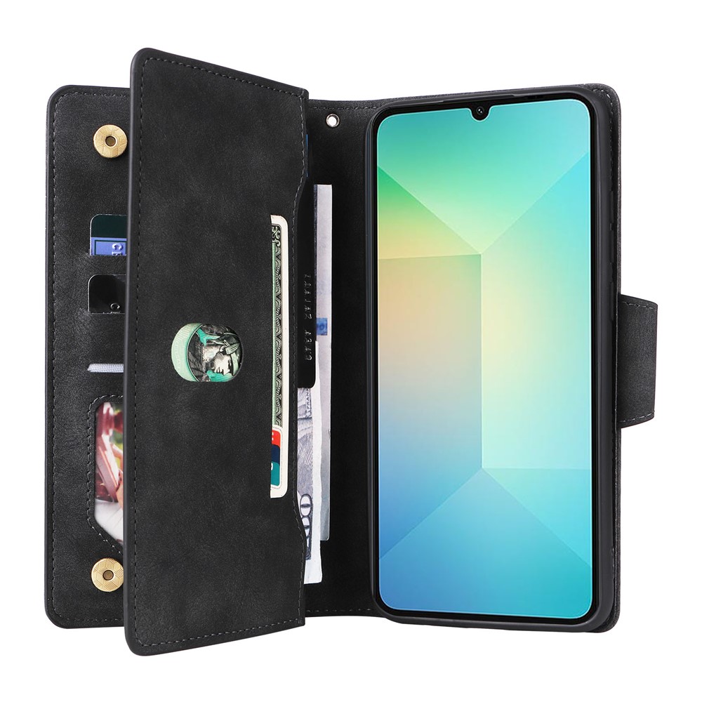  Samsung Galaxy A07 Fodral Multifunktionellt Läder Svart