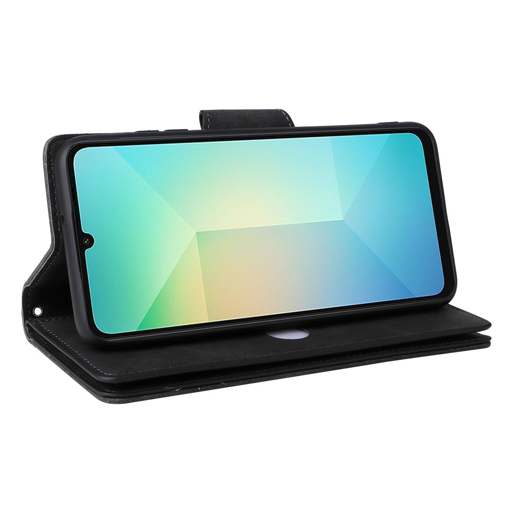  Samsung Galaxy A07 Fodral Multifunktionellt Läder Svart