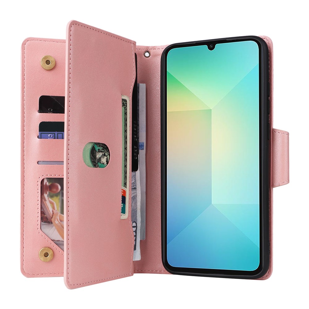  Samsung Galaxy A07 Fodral Multifunktionellt Läder Roséguld