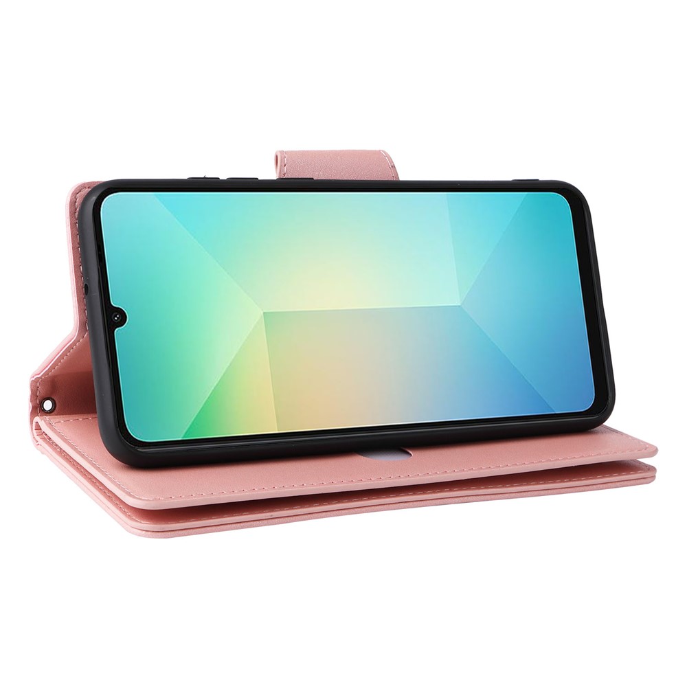  Samsung Galaxy A07 Fodral Multifunktionellt Läder Roséguld