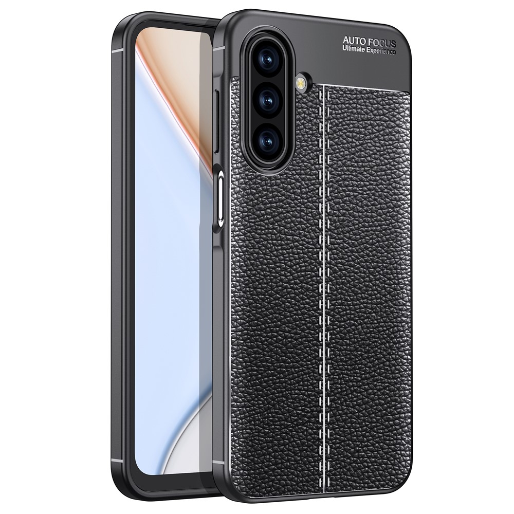  Samsung Galaxy A17 Skal Litchi Textur Svart