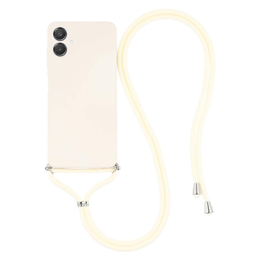  Samsung Galaxy A07 Skal TPU Med Mobilsnöre Vit