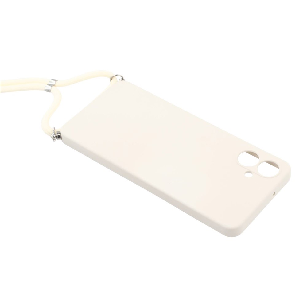  Samsung Galaxy A07 Skal TPU Med Mobilsnöre Vit