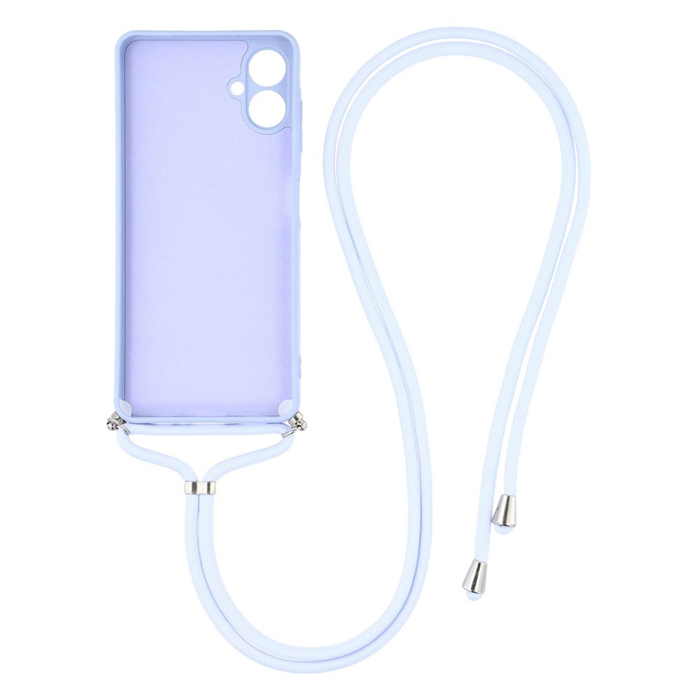  Samsung Galaxy A07 Skal TPU Med Mobilsnöre Lila