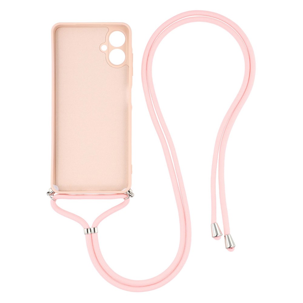  Samsung Galaxy A07 Skal TPU Med Mobilsnöre Rosa