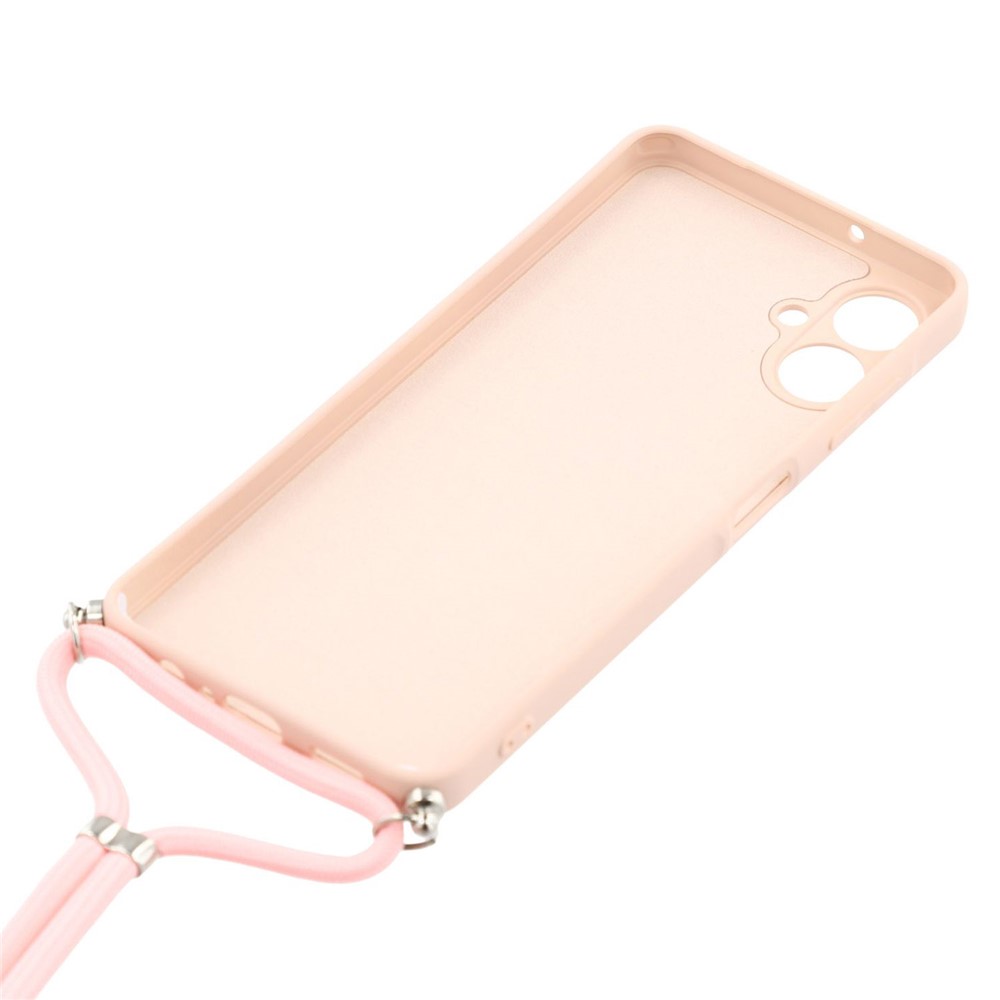  Samsung Galaxy A07 Skal TPU Med Mobilsnöre Rosa