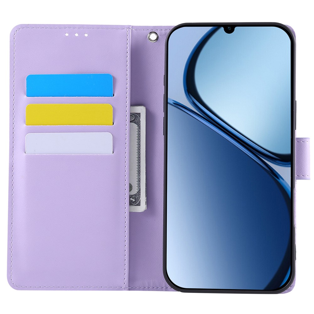  Samsung Galaxy A07 Fodral Med Tryck Blommor Lila