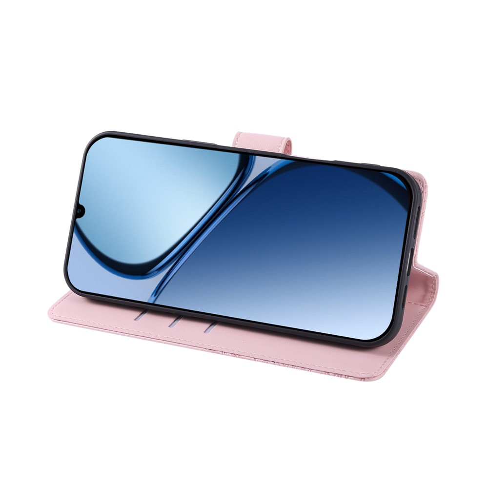  Samsung Galaxy A07 Fodral Med Tryck Blommor Roséguld