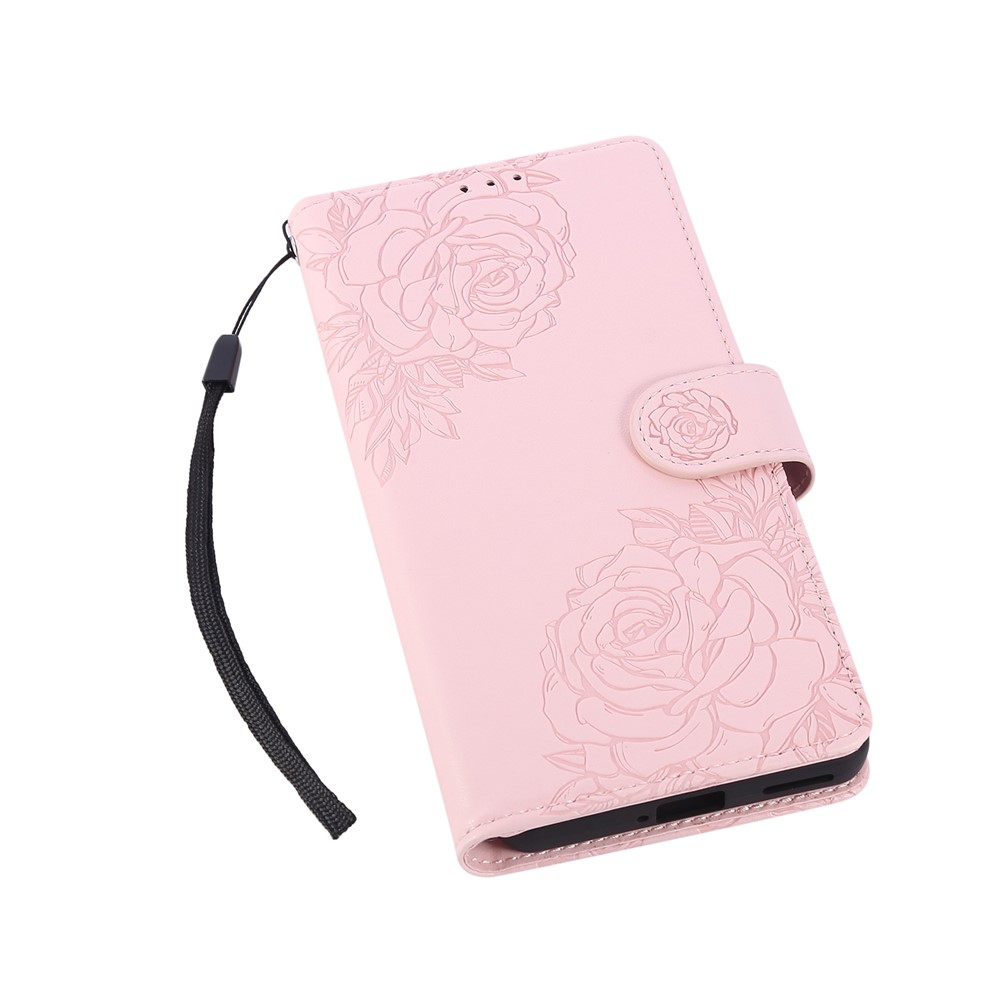  Samsung Galaxy A07 Fodral Med Tryck Blommor Roséguld