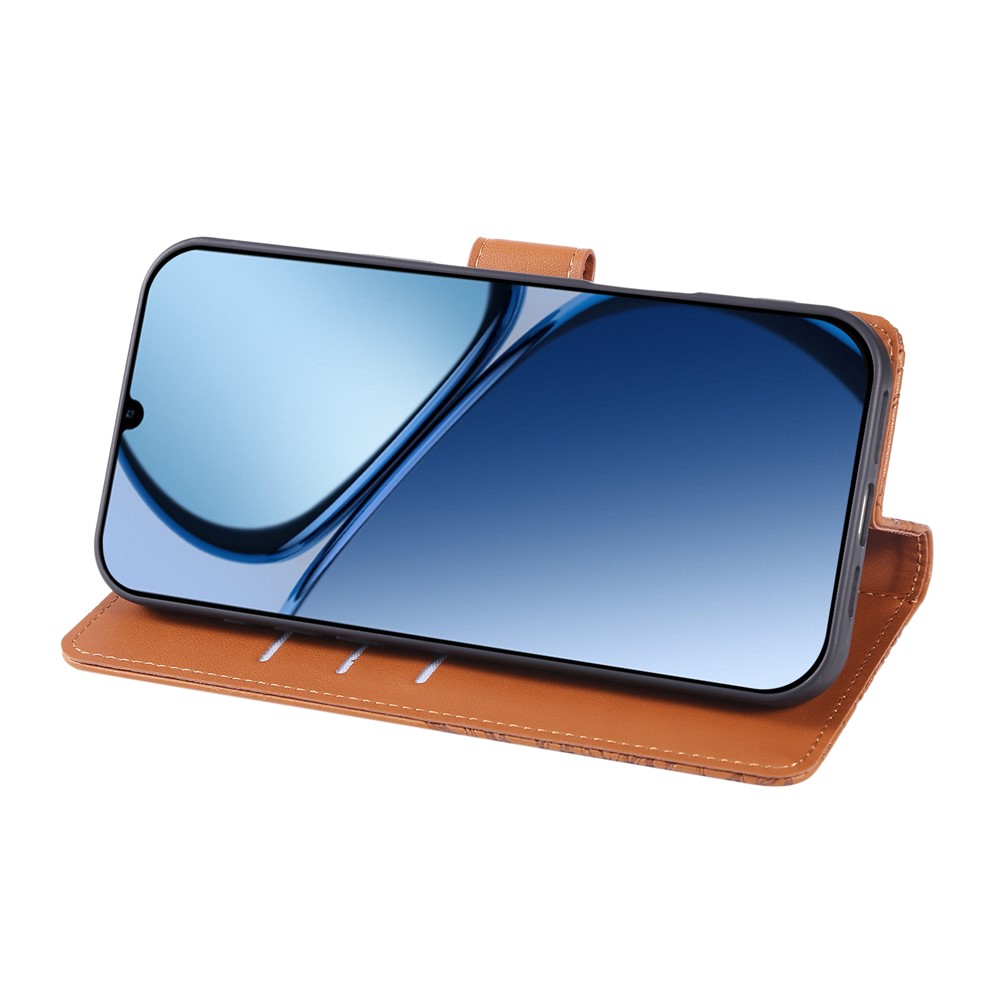  Samsung Galaxy A07 Fodral Med Tryck Blommor Brun