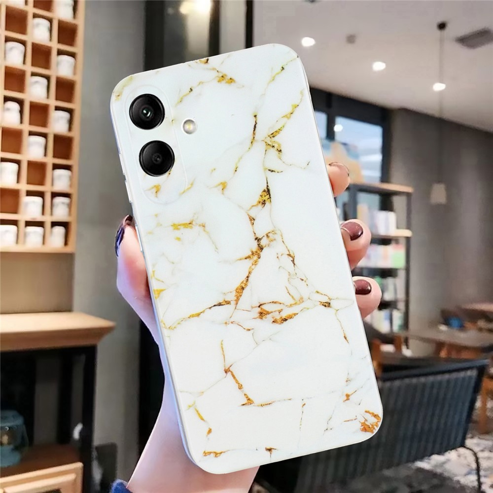  Samsung Galaxy A07 Skal TPU Marmor Vit