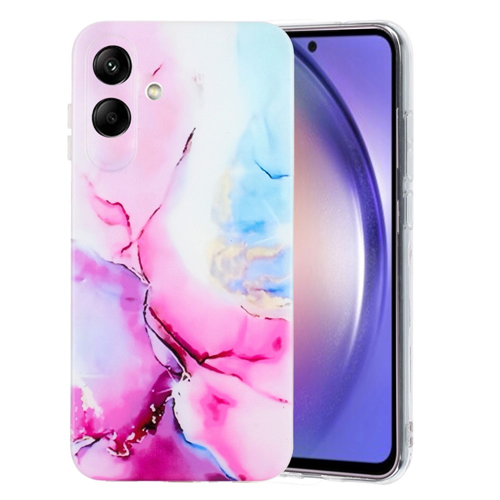  Samsung Galaxy A07 Skal TPU Marmor Rosa / Blå