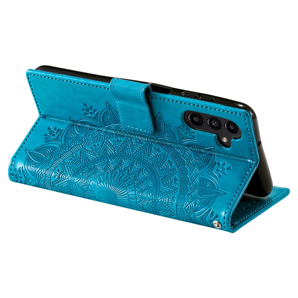  Samsung Galaxy S25 FE Fodral Mandala Läder Blå