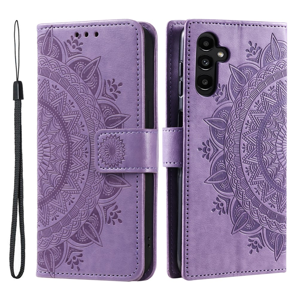  Samsung Galaxy S25 FE Fodral Mandala Läder Lila