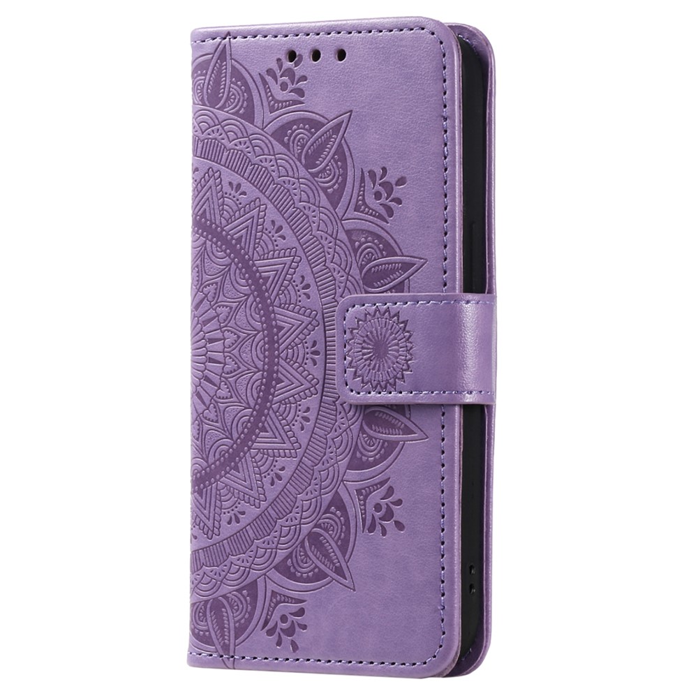  Samsung Galaxy S25 FE Fodral Mandala Läder Lila