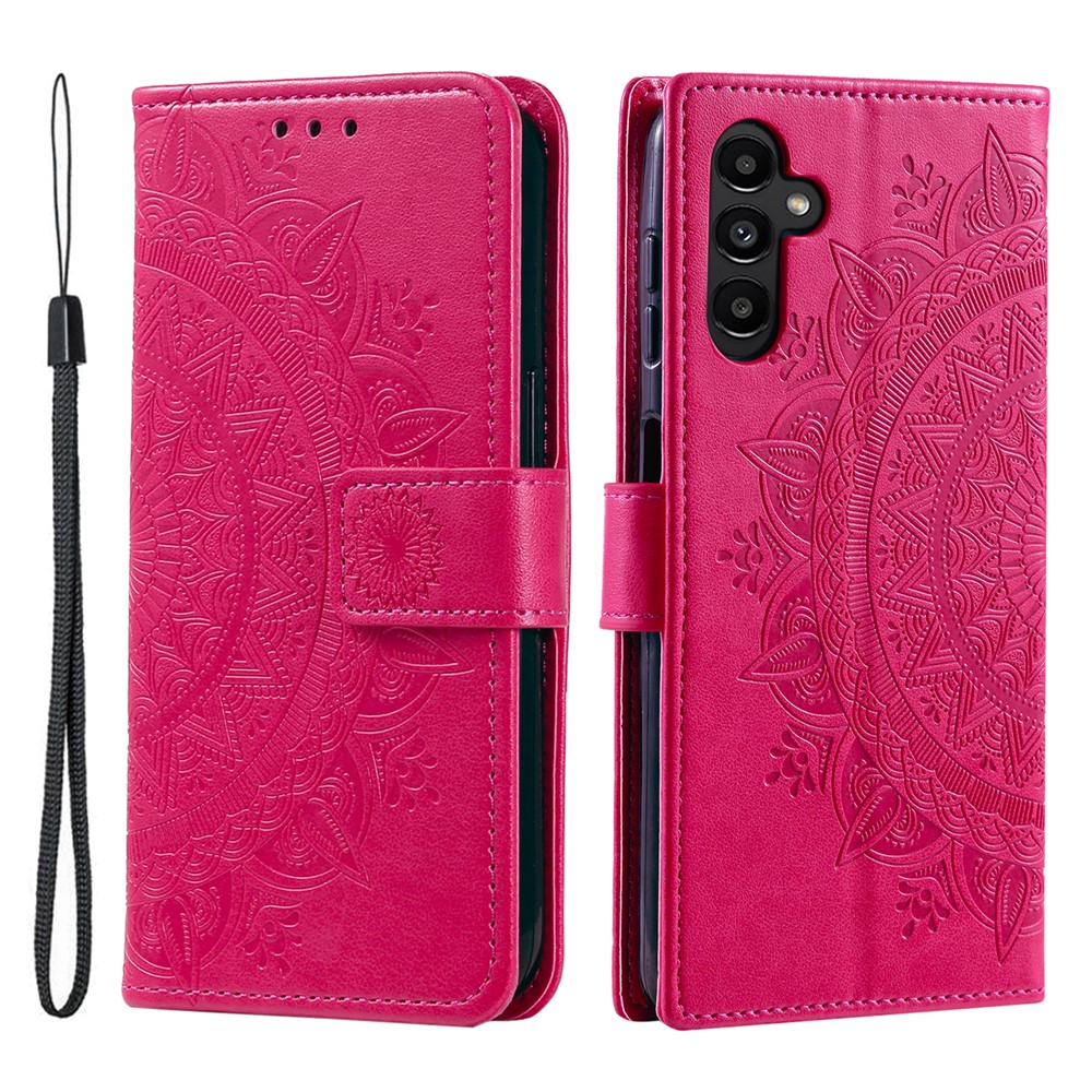  Samsung Galaxy S25 FE Fodral Mandala Läder Rosa