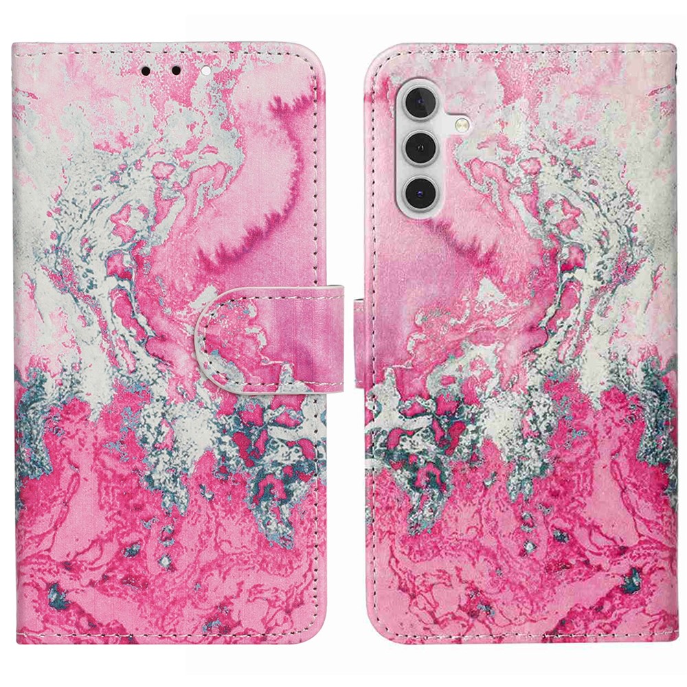  Samsung Galaxy S25 FE Fodral Med Tryck Rosa Marmor