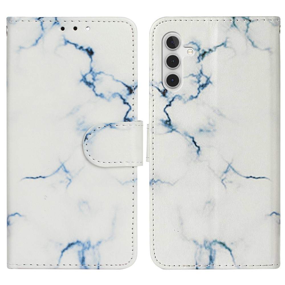  Samsung Galaxy S25 FE Fodral Med Tryck Vit Marmor
