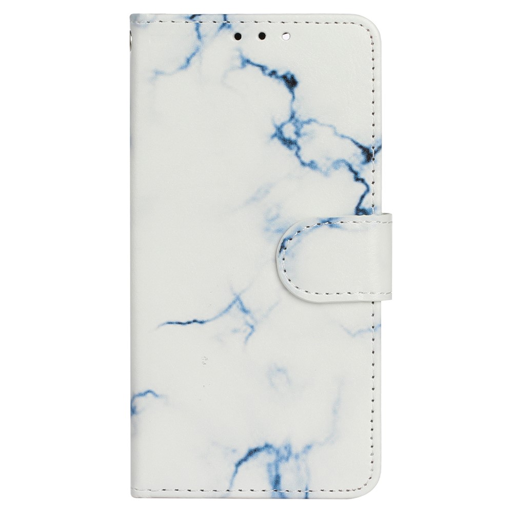  Samsung Galaxy S25 FE Fodral Med Tryck Vit Marmor