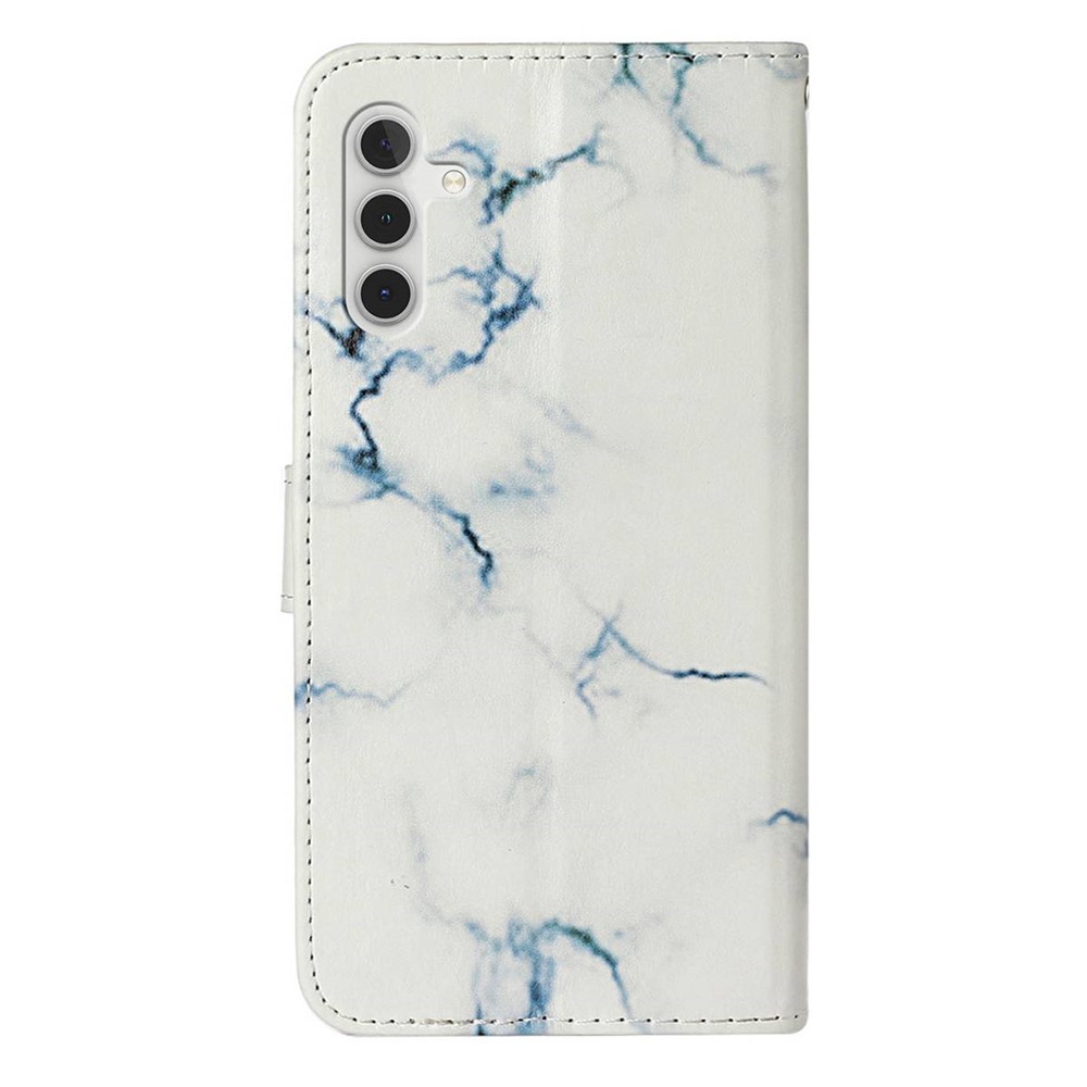  Samsung Galaxy S25 FE Fodral Med Tryck Vit Marmor