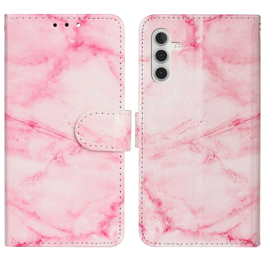  Samsung Galaxy S25 FE Fodral Med Tryck Rosa Marmor