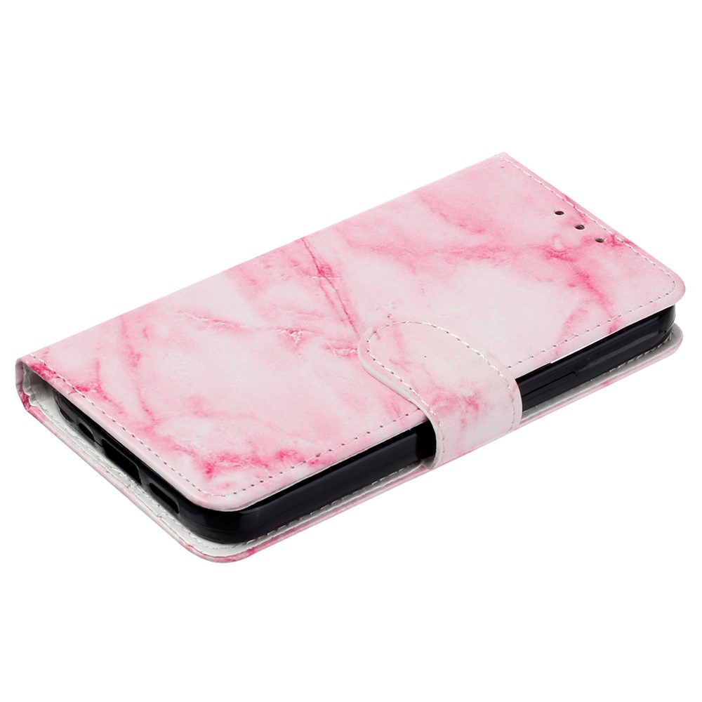 Samsung Galaxy S25 FE Fodral Med Tryck Rosa Marmor