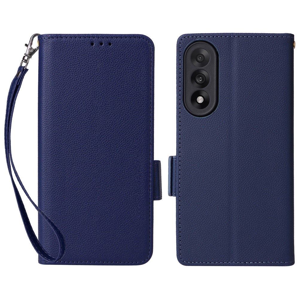  OnePlus Nord 5 5G Fodral Litchi Läder Mörk Blå