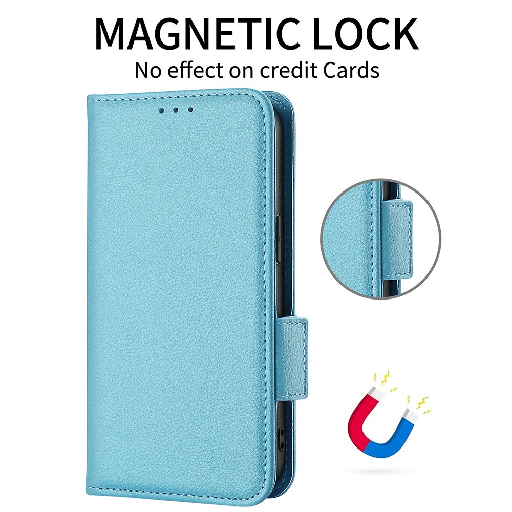  OnePlus Nord 5 5G Fodral Litchi Läder Blå