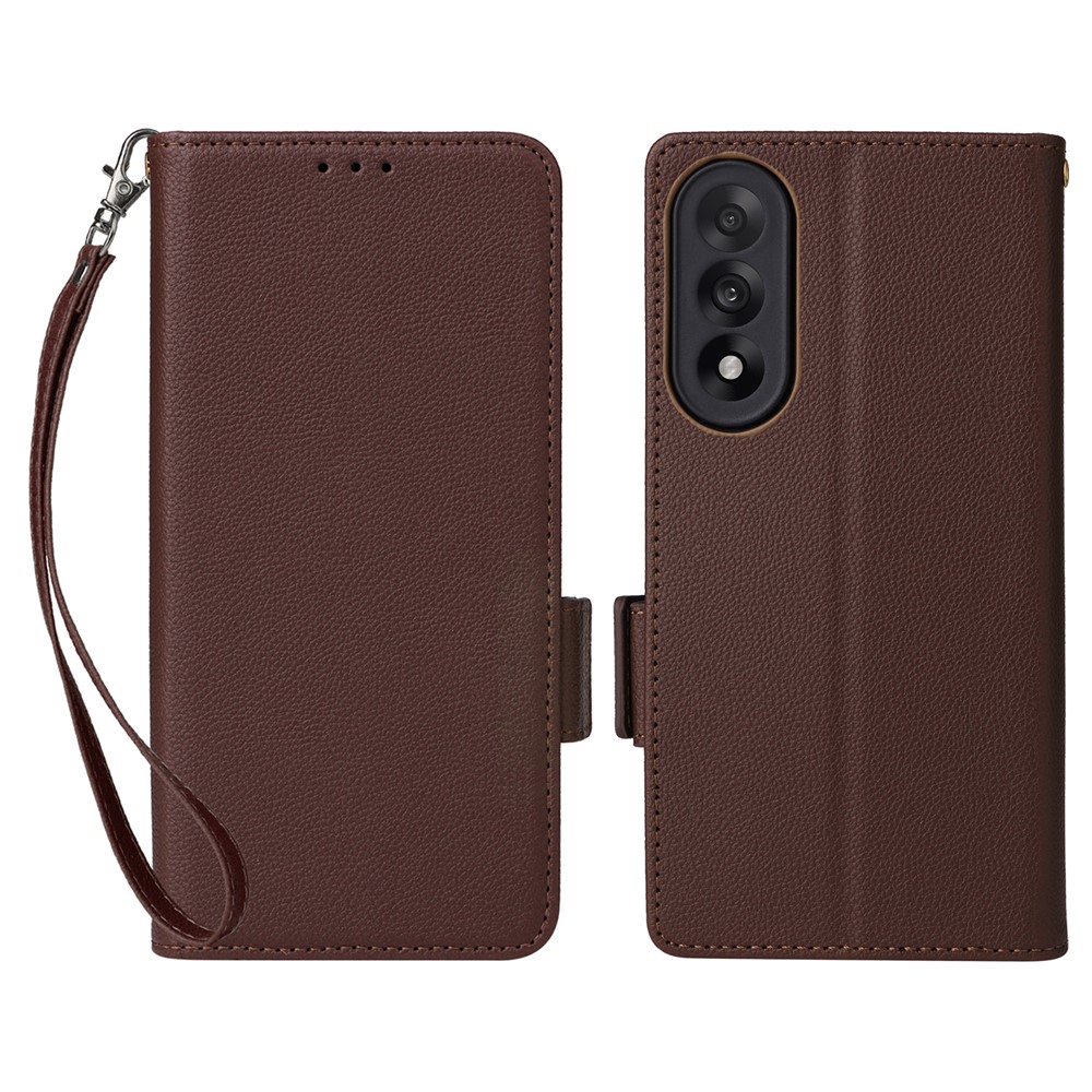  OnePlus Nord 5 5G Fodral Litchi Läder Brun