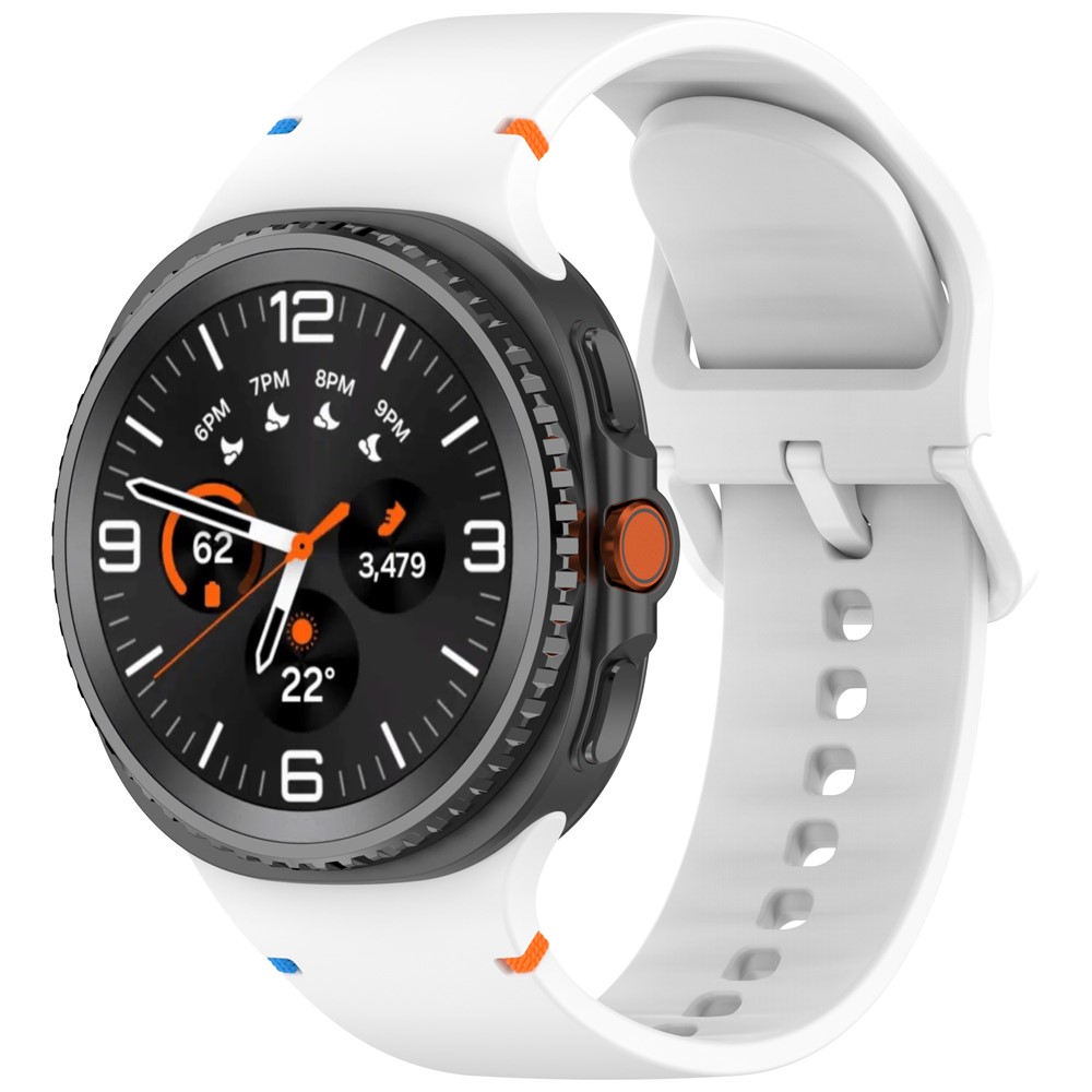  Galaxy Watch 8 46/44/40 mm Klockarmband Silkon Vit