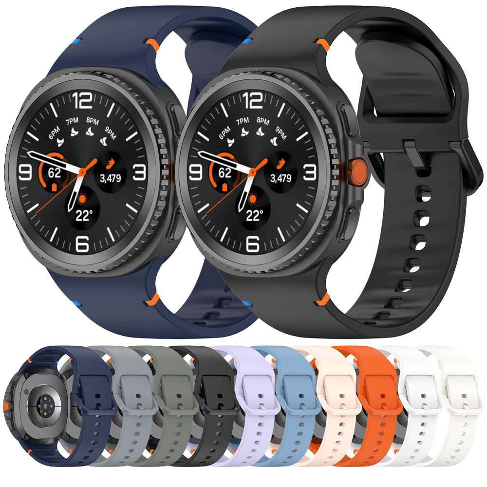  Galaxy Watch 8 46/44/40 mm Klockarmband Silkon Vit