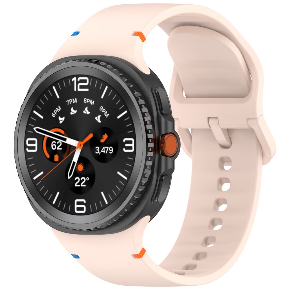  Galaxy Watch 8 46/44/40 mm Klockarmband Silkon Rosa
