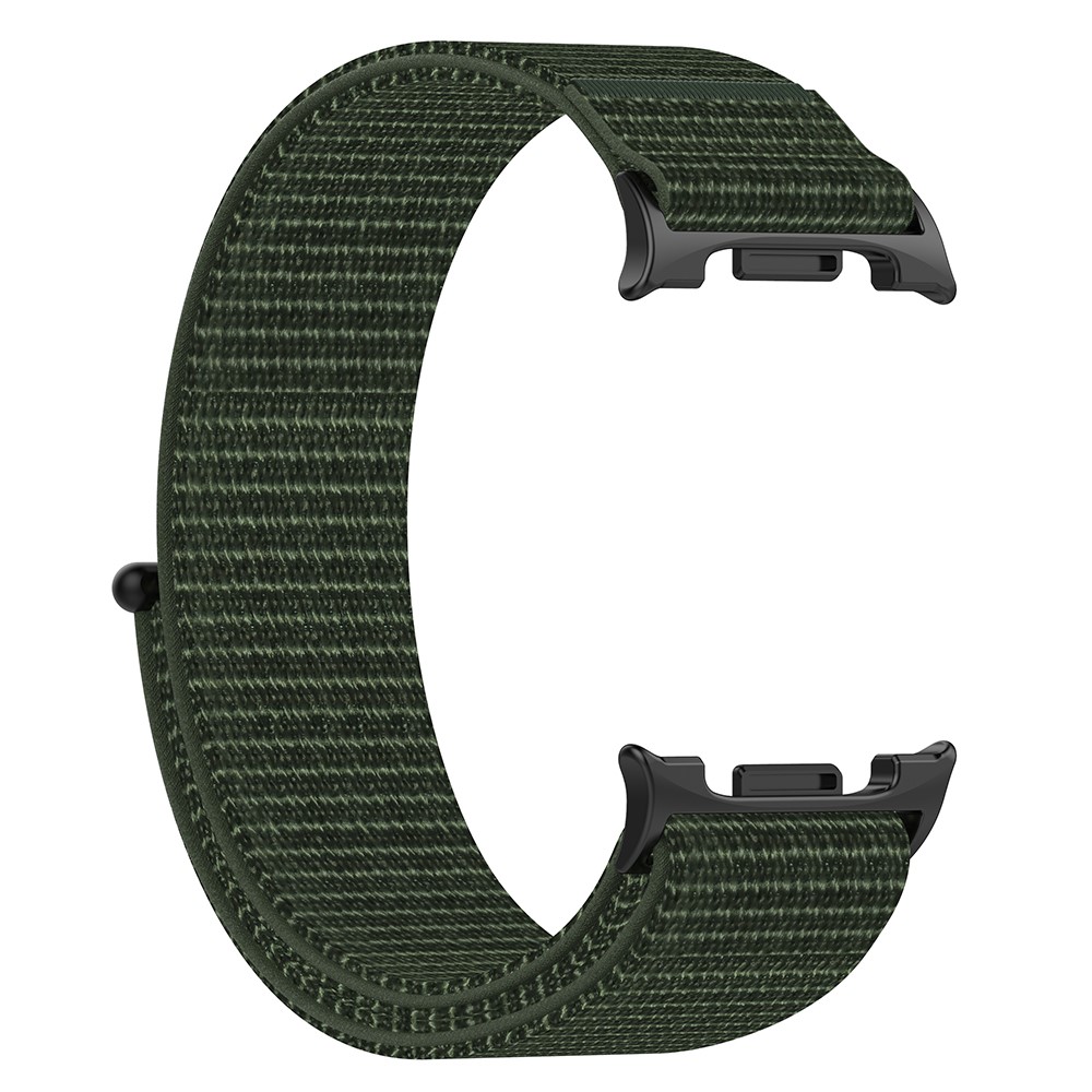  Galaxy Watch 8 46/44/40 mm Armband Nylon Loop Militär Grön