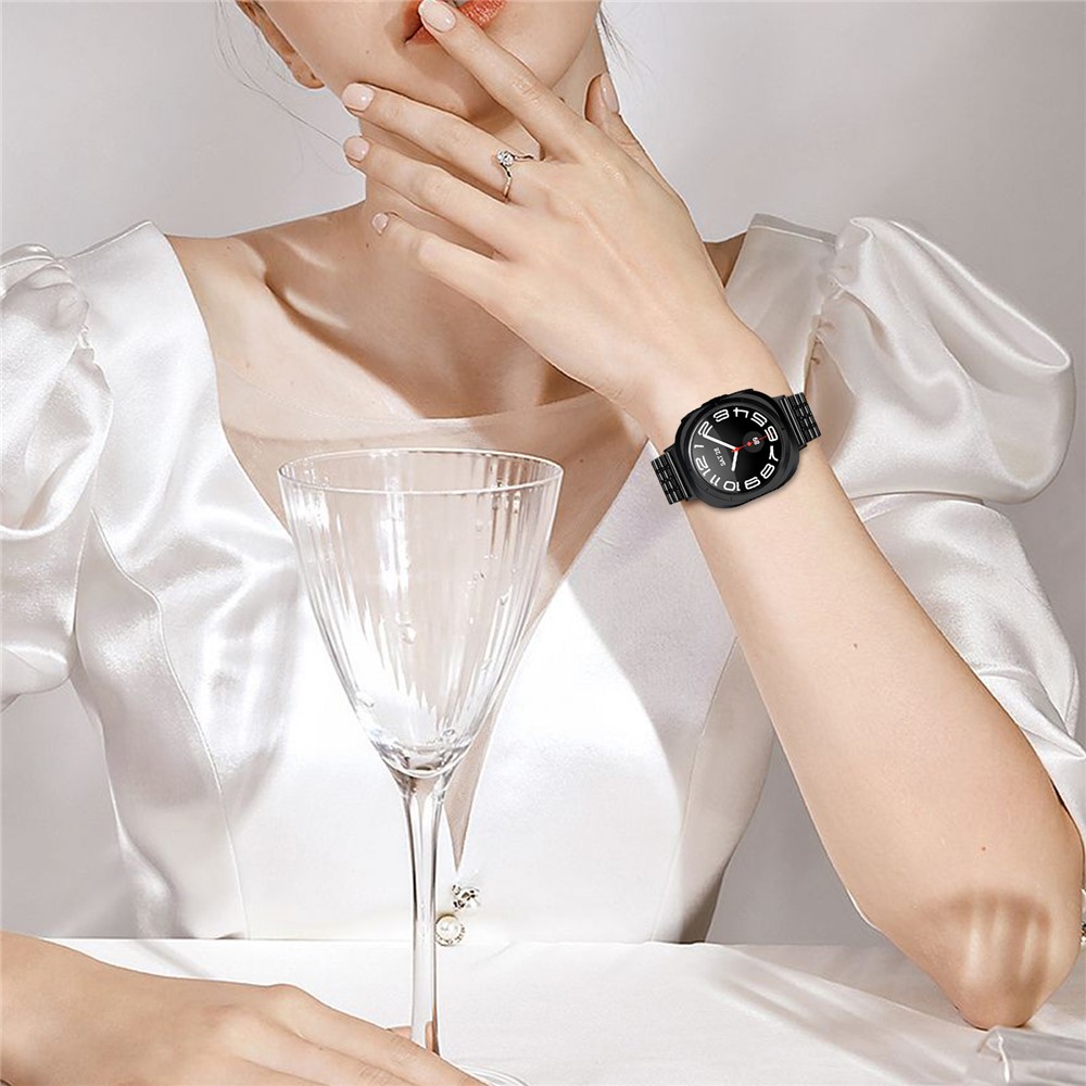  Galaxy Watch 8 46/44/40 mm Armband Rostfritt Stål Svart