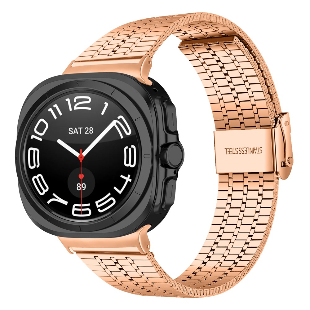  Galaxy Watch 8 46/44/40 mm Armband Rostfritt Stål Roséguld