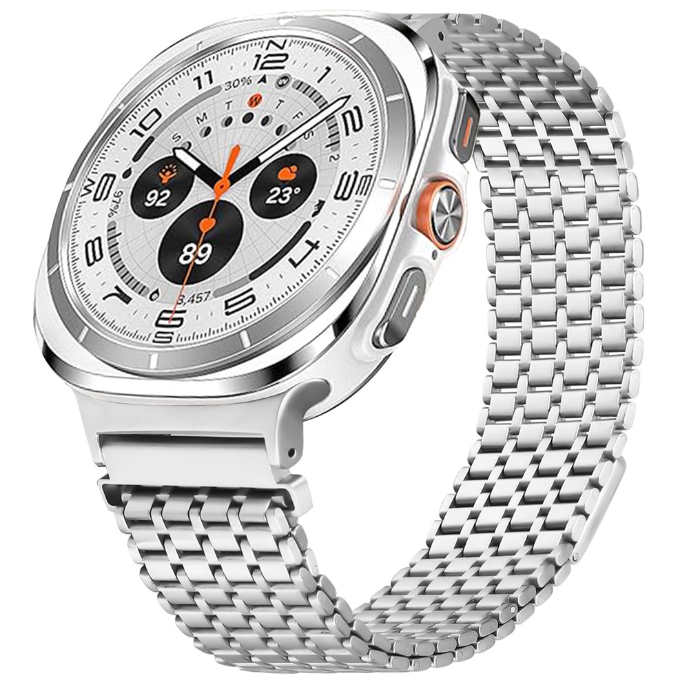  Galaxy Watch 8 46/44/40 mm Armband Magnetisk Loop Silver