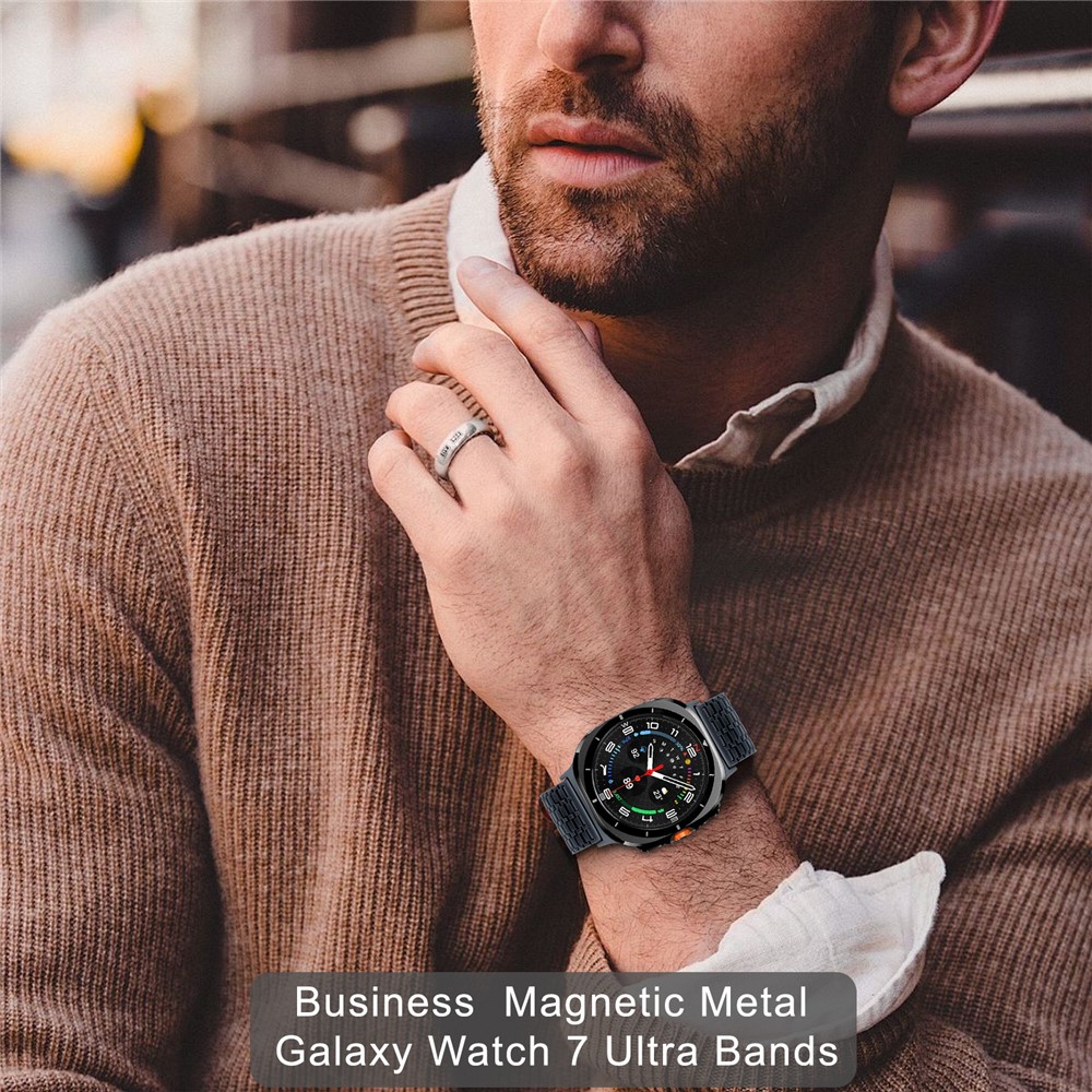  Galaxy Watch 8 46/44/40 mm Armband Magnetisk Loop Grå