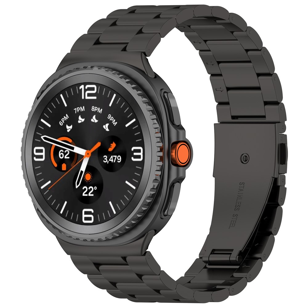  Galaxy Watch 8 46/44/40 mm Armband Rostfritt Stål Svart
