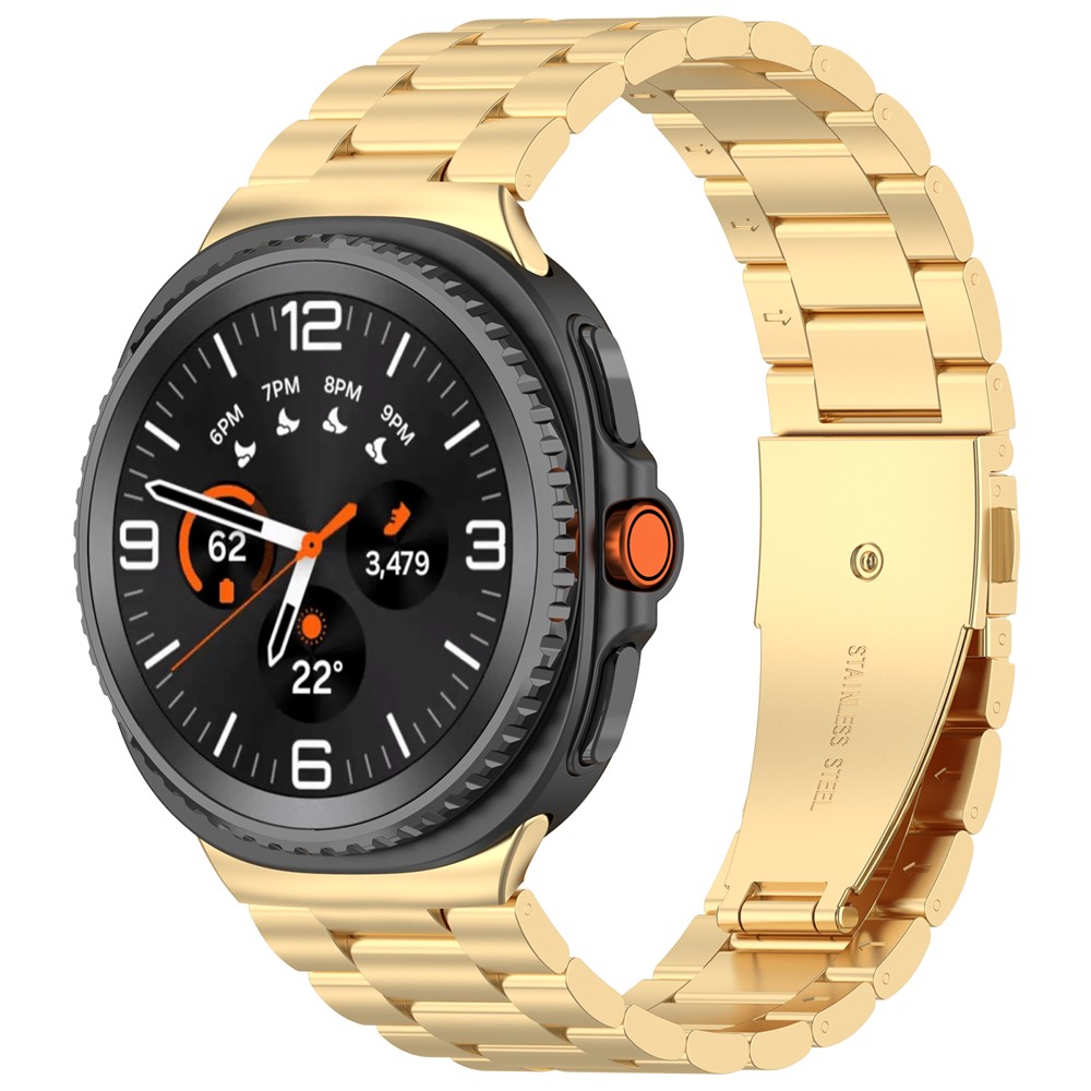  Galaxy Watch 8 46/44/40 mm Armband Rostfritt Stål Guld