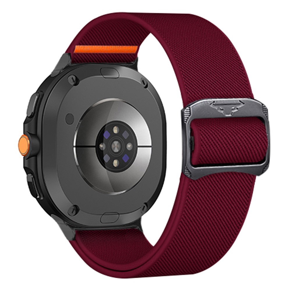  Galaxy Watch 8 46/44/40 mm Armband Justerbart Nylon Vinröd