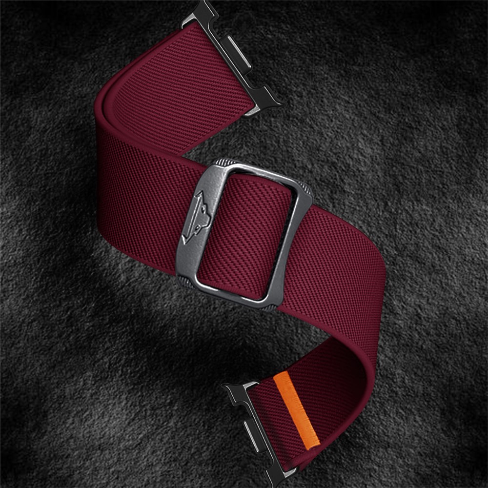  Galaxy Watch 8 46/44/40 mm Armband Justerbart Nylon Vinröd