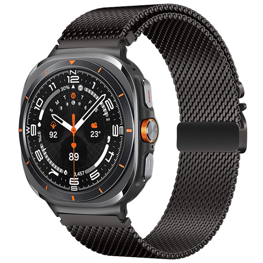  Galaxy Watch 8 46/44/40 mm Armband Milanese Svart