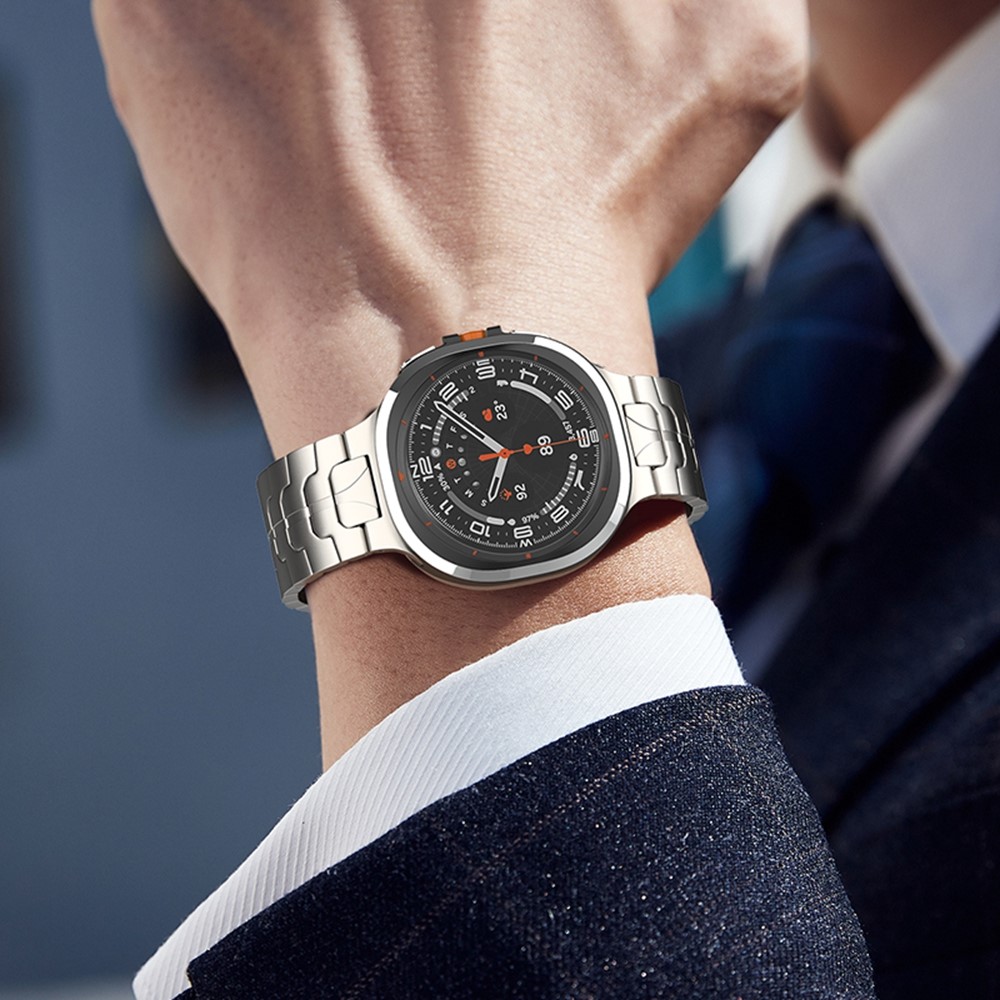  Samsung Galaxy Watch 8 46/44/40 mm Armband Metall Grå